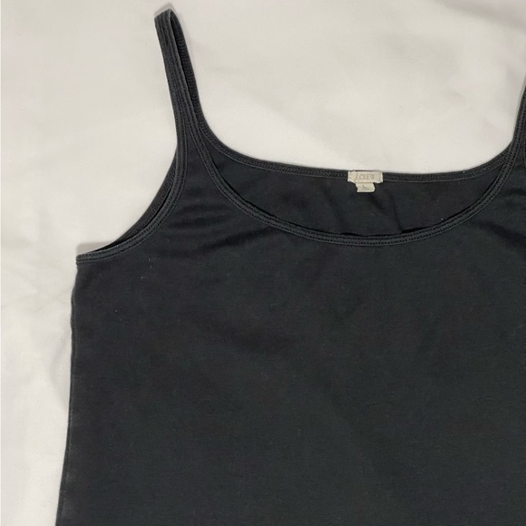 J. Crew 100% Cotton Perfect Fit Black Tank Top Size Large - Picture 4 of 6